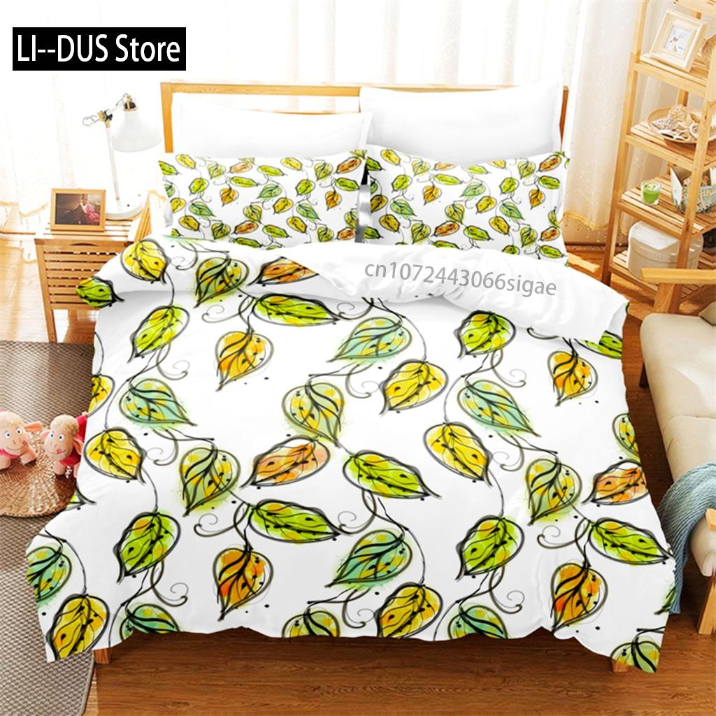 

Tropical Green Plant Bedding Set Duvet Cover Set 3d Bedding Digital Printing Queen Size Bedding Set Fashion Design EU single(135x200cm)