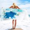Microfiber Beach Towels Quick Drying Towels,Ink Painting Style Absorbent Sand Free Swim Pool Pool Towels Blanket for Camping