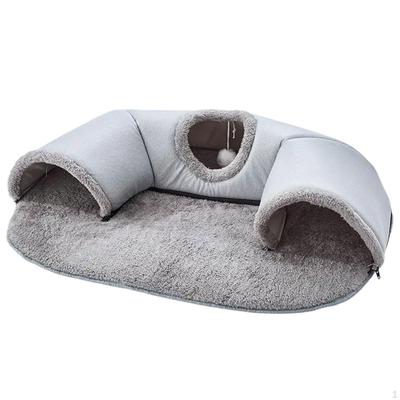 Cat Activity Center Carpet Tunnel Playground, Removable Mat Rug In 1 Bed