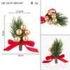 10pc Christmas Napkin Rings Red Pine Needle Wreath Napkins Plastic Buckle Hand Woven Napkin Loop Cloth Loop New Year Table Decor