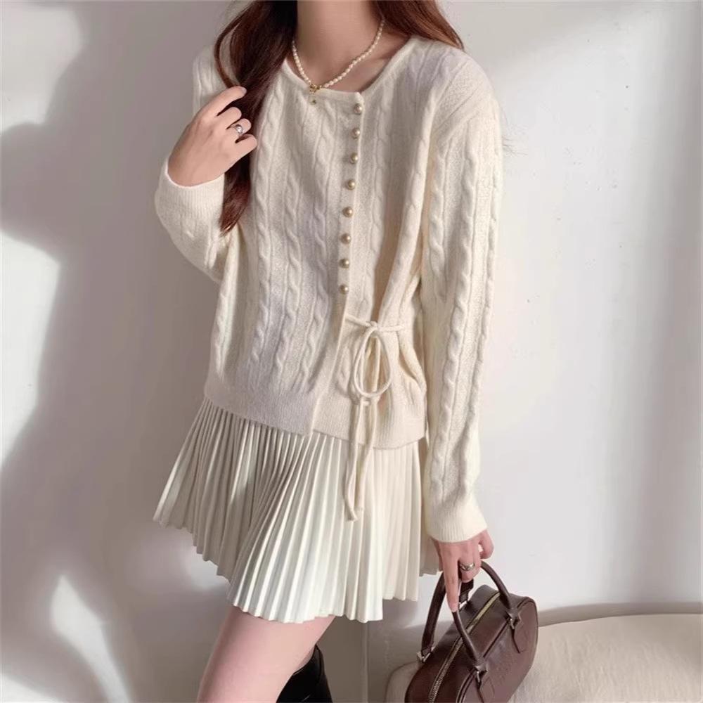 Korean-Style Cable Knit Sweater: Autumn/Winter Loose-Fit Cozy Top
