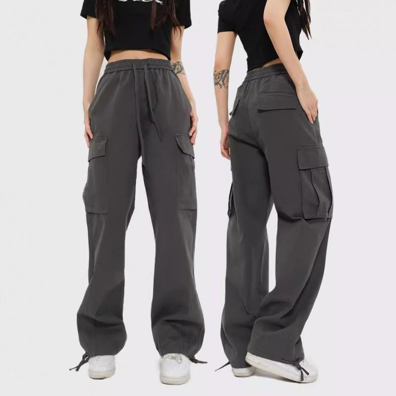 Vintage Cargo Pants Loose Fit Streetwear Casual Trousers Men Women