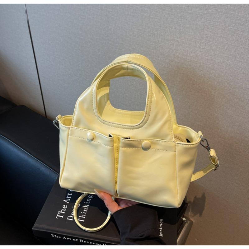 

Сумка большой вместимости для поездок на работу, женская новая весенне-летняя ретро-универсальная сумка через плечо, сумка-тоут для студенток жёлтый