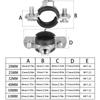 2pcs M8 Mounting Screws Adjustable Pipe Support Clamp Galvanized Iron PPR Iron Pipe Clamp  PVC