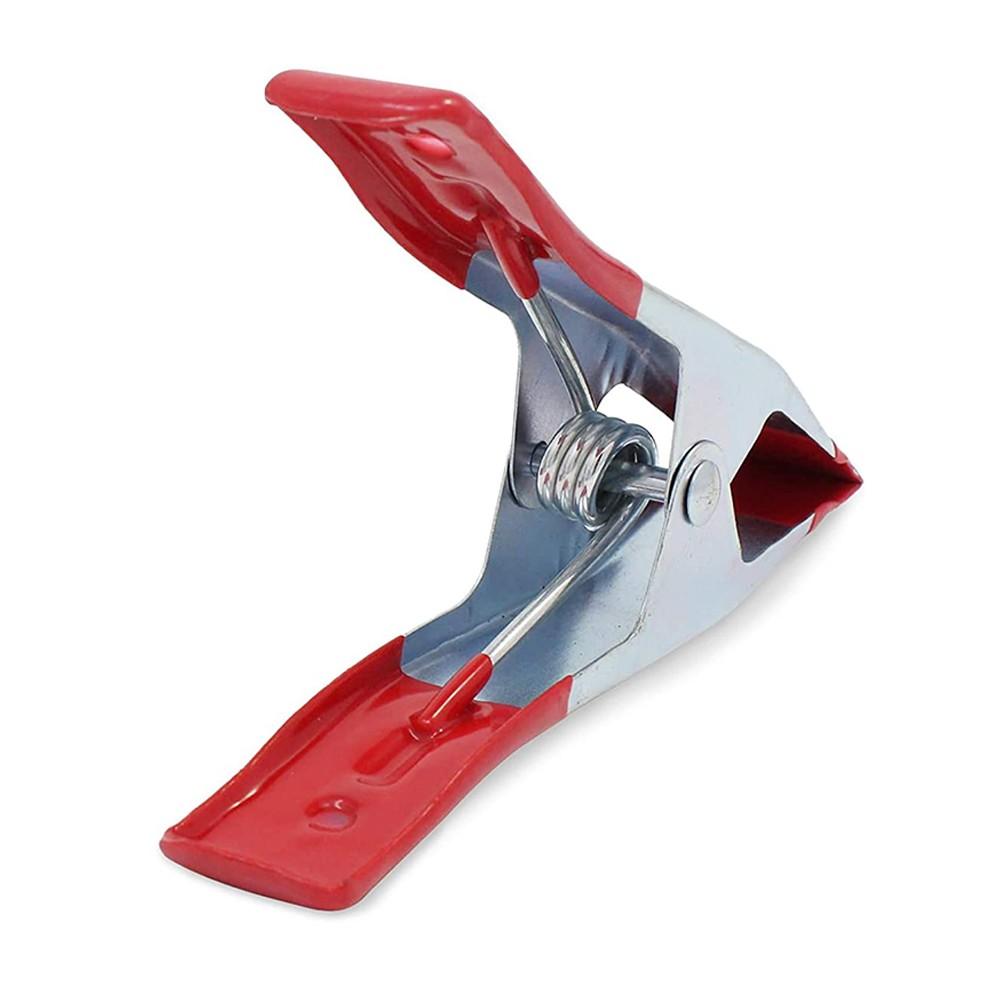 1pc 2/4/6 Inch Multifunction Metal Sheet Spring Clamps Tent Clip A-type  Crocodile Clip Red Plastic Tips Tool Clips Grip Holder