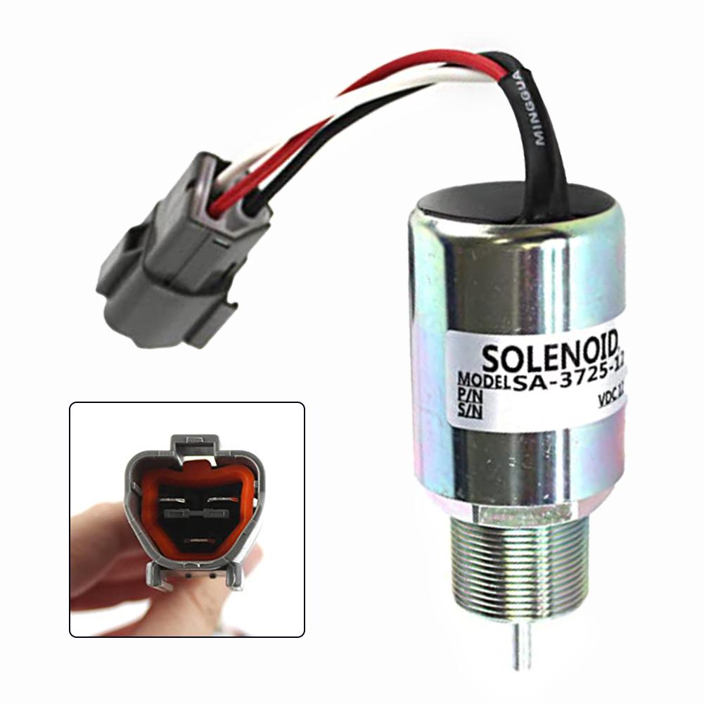 Zawór elektromagnetyczny silnika 12V Zawór elektromagnetyczny Przewodność drutu miedzianego Łatwa konserwacja silnika Dla Mahindra Max-28 Ochrona przed wyciekiem