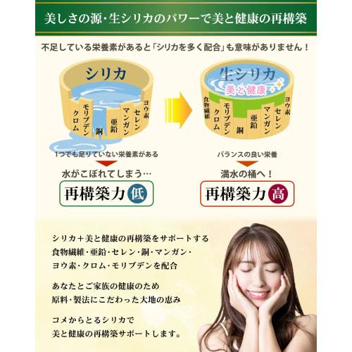 Japanese-Made Rice Silica Plant-Based Silica (Silicon) Supplement, Pesticide-Free, High Concentration 102,000 ppm, Contains Raw Silica, 6900mg Dietary