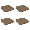 Seat Cushions VIANEN 4 Pcs. 100percent Polyester Taupe 50 X 50 X 12 Cm