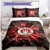 FC St. Set Lenzuola 3 Pezzi Stampato Calcio Pauli, Confortevole Set Copripiumino per Camera da Letto Amico della Pelle
