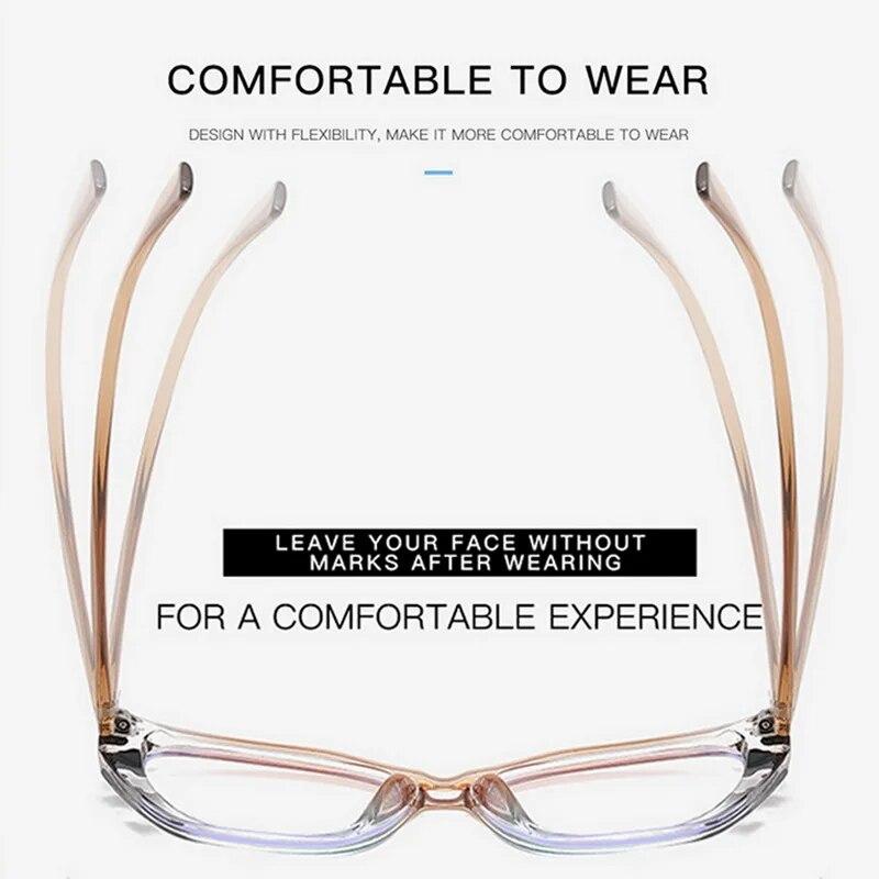 New Cat Eye Glasses Optical Red Frame Women Blue Light Blocking Eyeglasses  Spectacles Computer Glasses Eye Protection