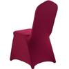 50 Pcs Burgundy Chair Covers, Polyester Spandex Chair Cover, Stretch Slipcovers for Wedding Party Dining Banquet Flat-Front Chair Covers, Fits Chair