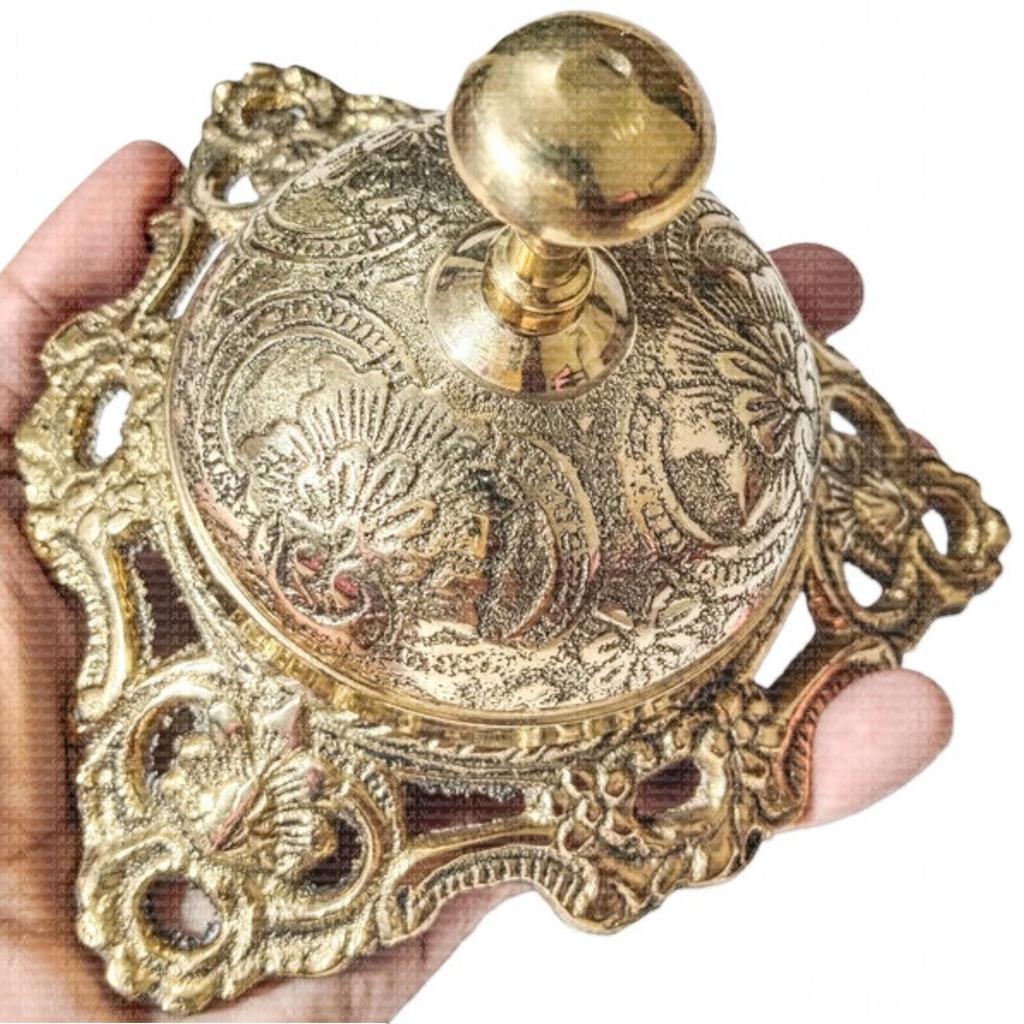 Großes Büro Messing Schreibtisch Klingel Einzigartig Vintage Nautisch Antik Hotelrezeption Dekorative Handglocken Geschenke für Papa Weihnachtsdeko