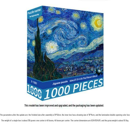 High Difficulty Anime Jigsaw Puzzle – 1000 Pieces Pikachu Starry Sky for Adults & Children