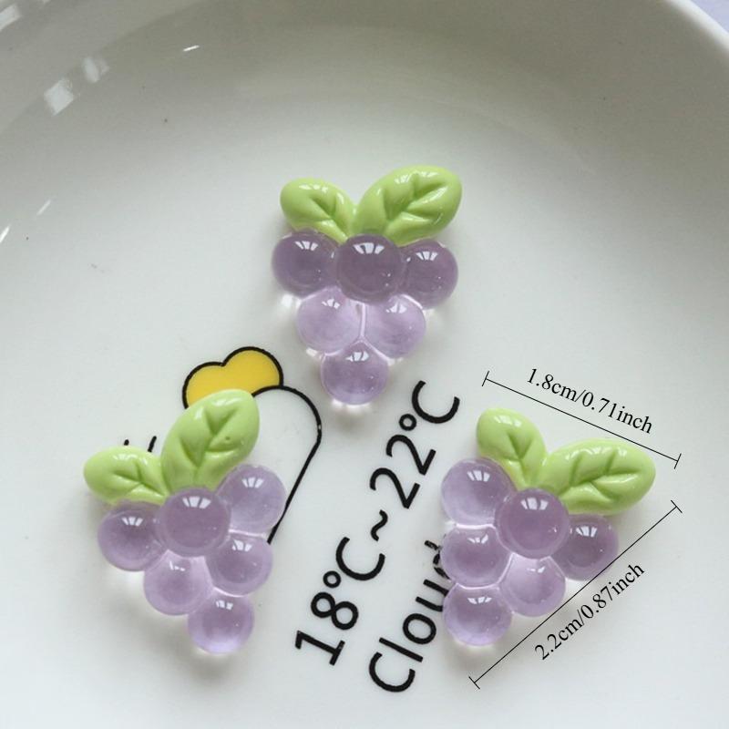 8pcs Cute Glitter Transparent A Fruit Party Refrigerator Magnet Photo Wall Message Board Magnetic Stickers Home Decor