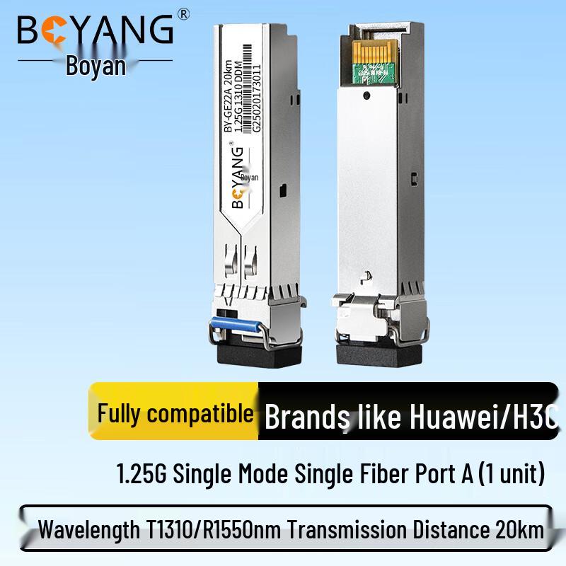 

BOYANG SFP Gigabit 1.25G Single-Mode Single-Fiber Optical Transceiver Domestic