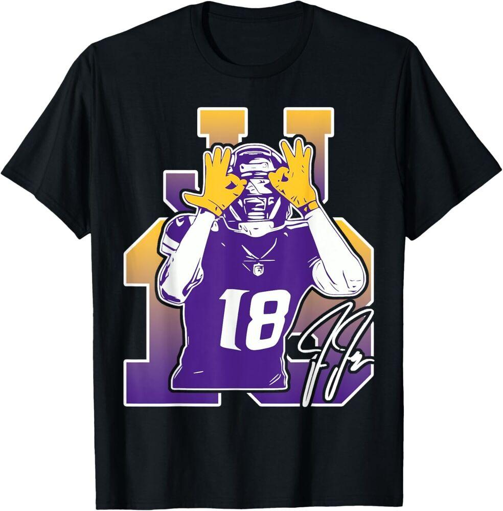 Ретро футболка Джастина Джефферсона Дизайн 90-х Графическая футболка унисекс Футболка унисекс XL