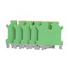 50Pcs Grounding Terminal Pure Copper DIN Rail Mounted Earth Terminal Block Yellow Green TYP USLKG‑3