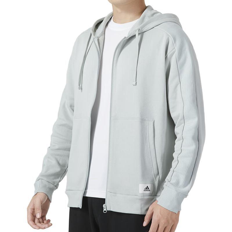 Adidas Jackets Men's Gray Green Hooded Moderate Other IQ3425