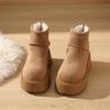 Women's Fashion Soft-Sole Winter Warm Fleece-Lined Snow Boots with Fleece Lining Short Boots, Slip-Resistant Casual Athletic Cotton Boots