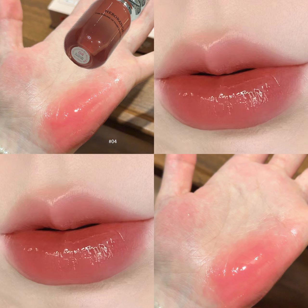 

HERORANGE Mirror Bloom Heart Delight: Refreshing, Moisturizing, Non-Sticky, Long-Lasting Lip Glaze for Youthful, Radiant Lips. 2g