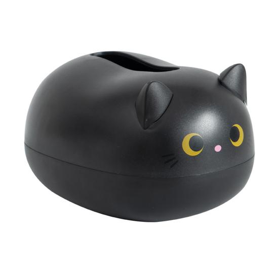 Tissue Dispenser Cute Cat Shaped Paper Holder Large Capacity Wide-Mouth Design Multi-Functional Storage Box