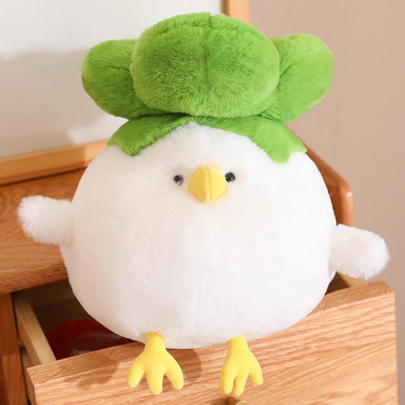 Kawaii Chicken Cabbage Plushies Stuffed White Bird Vegetable Plush Toys For Kids Lovely Girls Birthday Gifts Soft Animal Toy