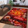 "Manchester United Logo Carpet with Soccer Design for Home Decor" Suitable for use as an anti-slip for living room bedroom sofas