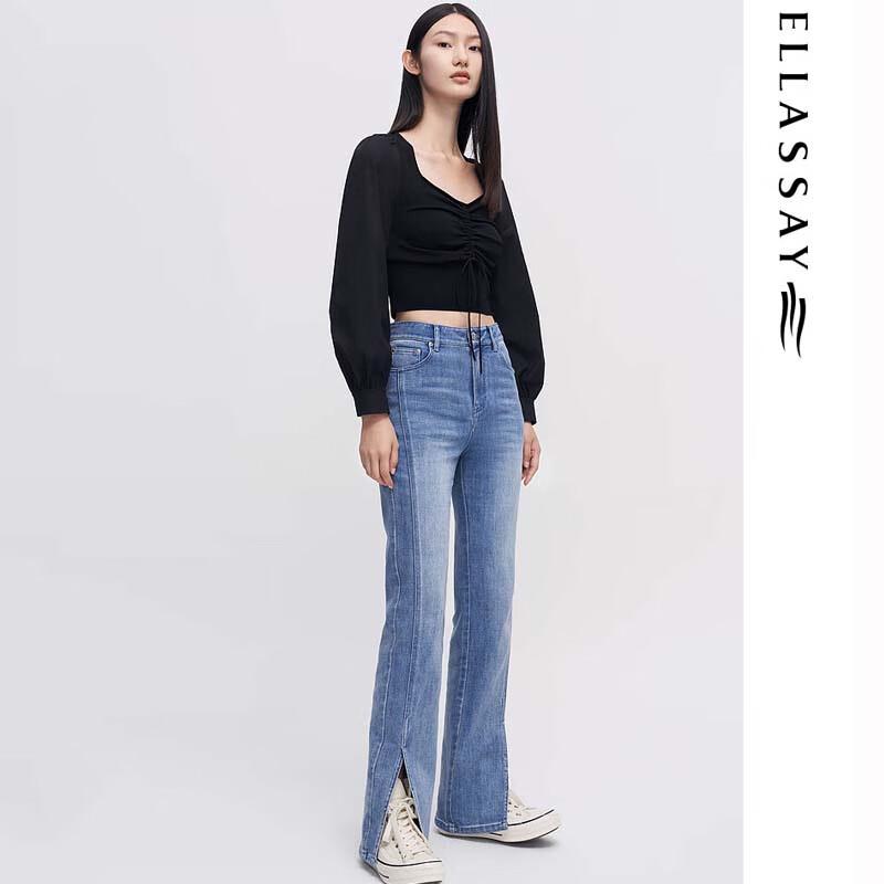 ELLASSAY Women's Pleated Drawstring Knit Top