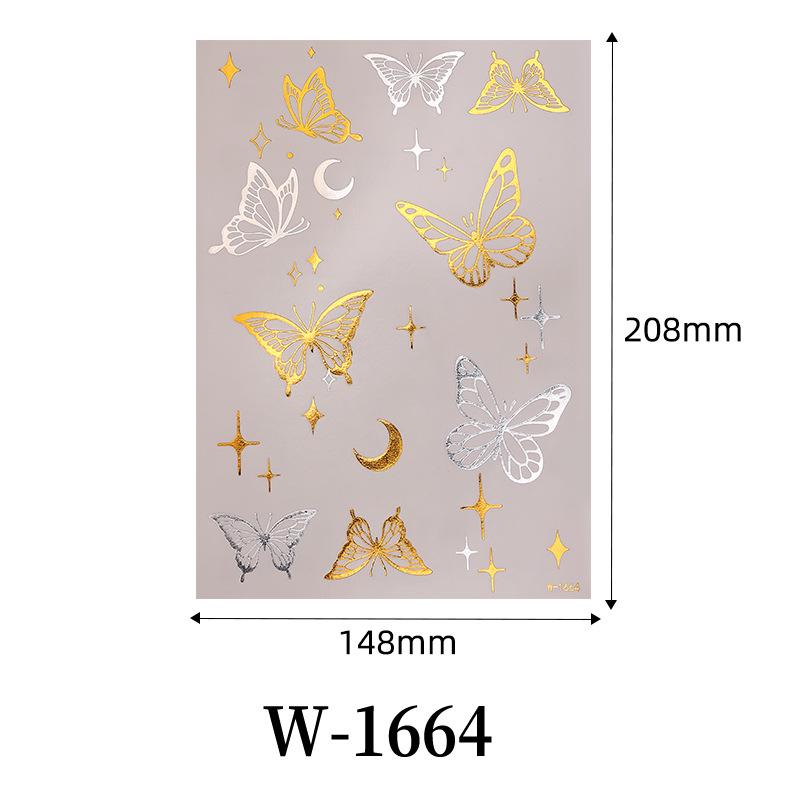 Bohemian Waterproof Gold & Silver Metallic Temporary Tattoo Stickers