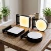 Miniature LED Refrigerator Magnet Light Sign Round Square DIY Glowing Fridge Magnet  Gifts Decor
