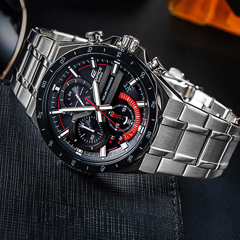 Casio EDIFICE Classic Simple Casual Fashion Business Trend Contrast Color Classic Three Eyes Six-pin Dial Waterproof Watch Quartz EQS-920DB-1A