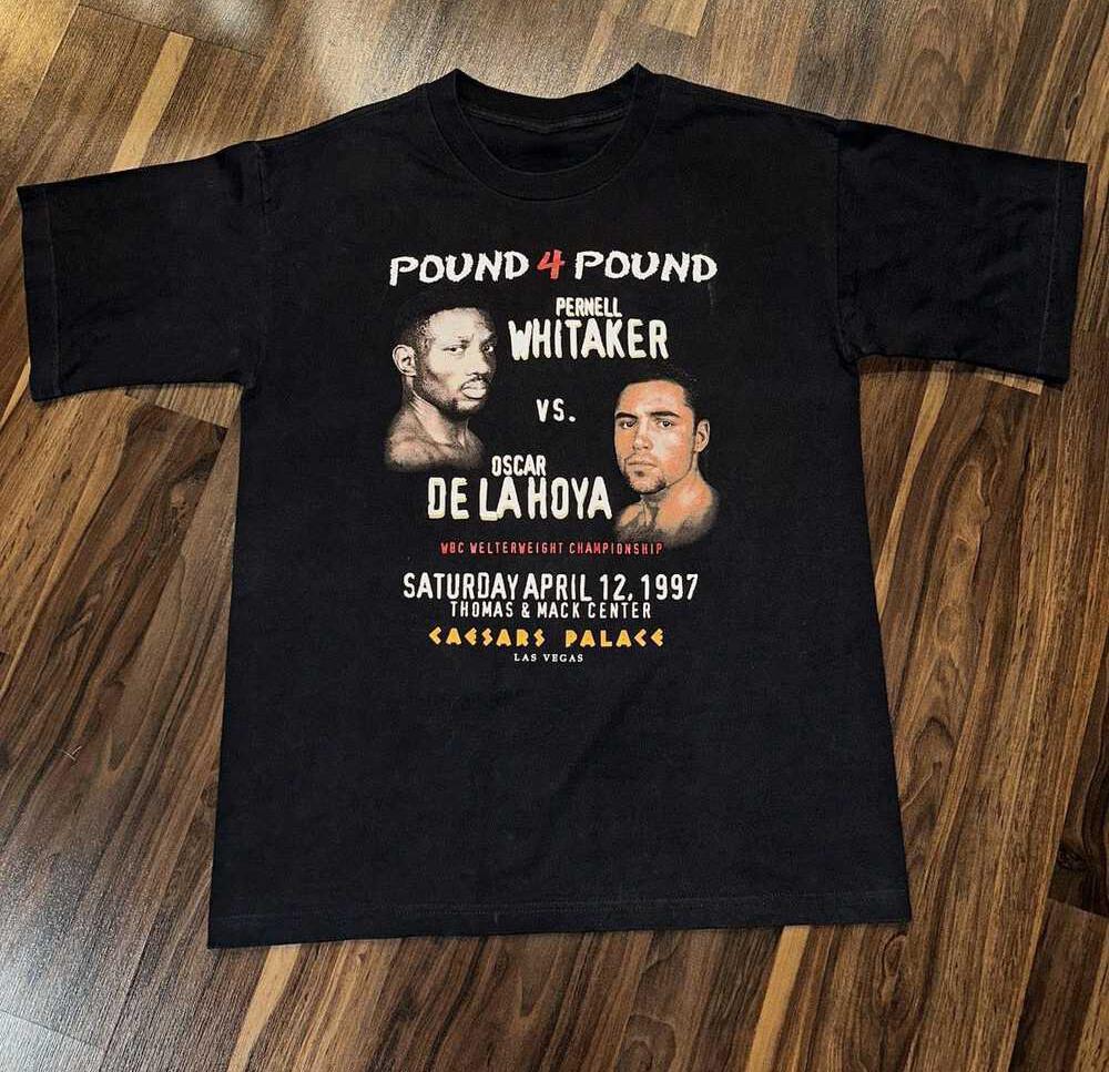 New Vtg 1997 Oscar De La Hoya vs. Pernell Whitaker S-2345XL Shirt Unisex T-Shirt S