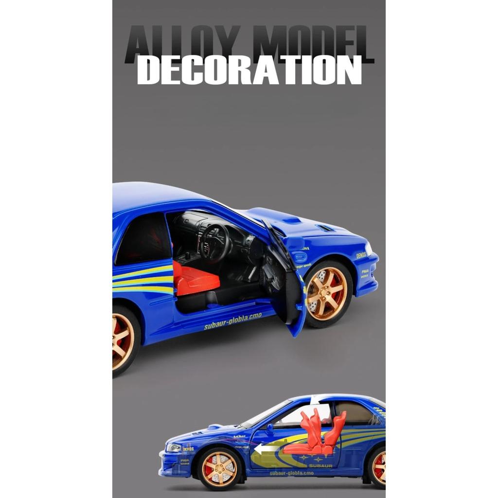 Simulation 1/32 Subaru Impreza Rally Edition Alloy Sports Car Model Ornament Toys Children Boy Diecast Toy Vehicle Home Decor