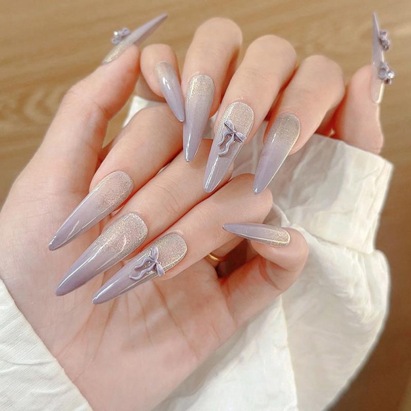 50Pcs Mixed 3D Ribbon Bowknot Candy Color Girl Nail Art Diy Nails Accessories Decoration Charms