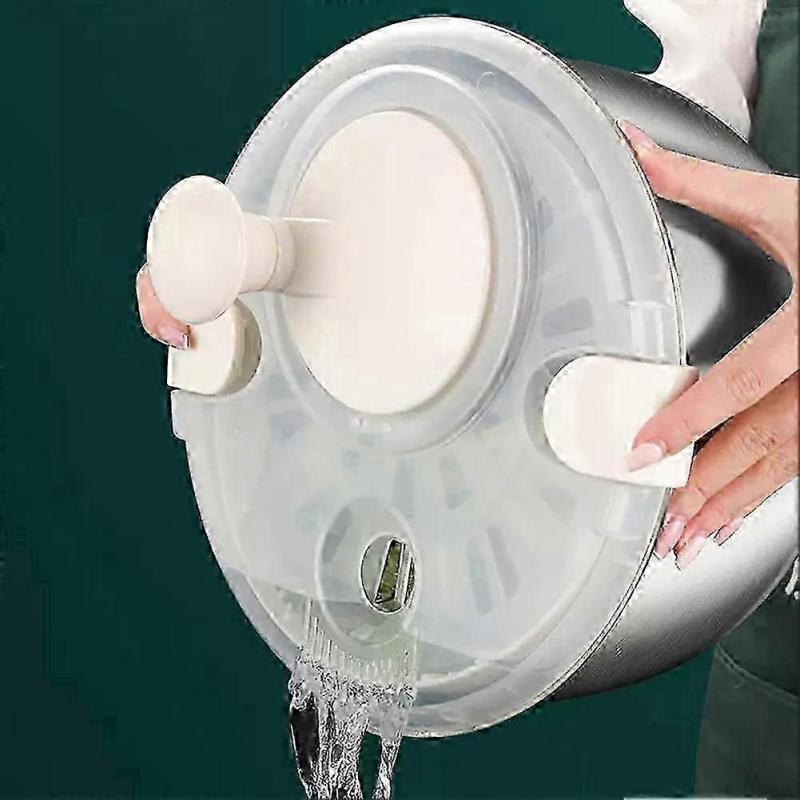 6L Großer Salatschleuder für Gemüse Obst Nudeln Waschmaschine Edelstahl