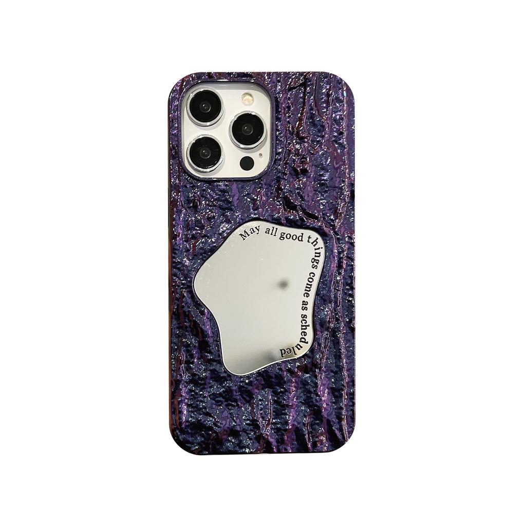 Design Sense Wrinkled Irregular Mirror Case Compatible with Apple 17 Phone Case iPhone 16 Pro Max New Model 14/15