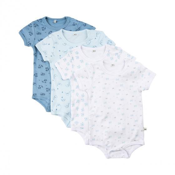 Pippi 4 Body Manica Lunga In Cotone Per Neonato E Bambino | Set Unisex | Certificato OEKO-TEX, Taglia 12 Mesi