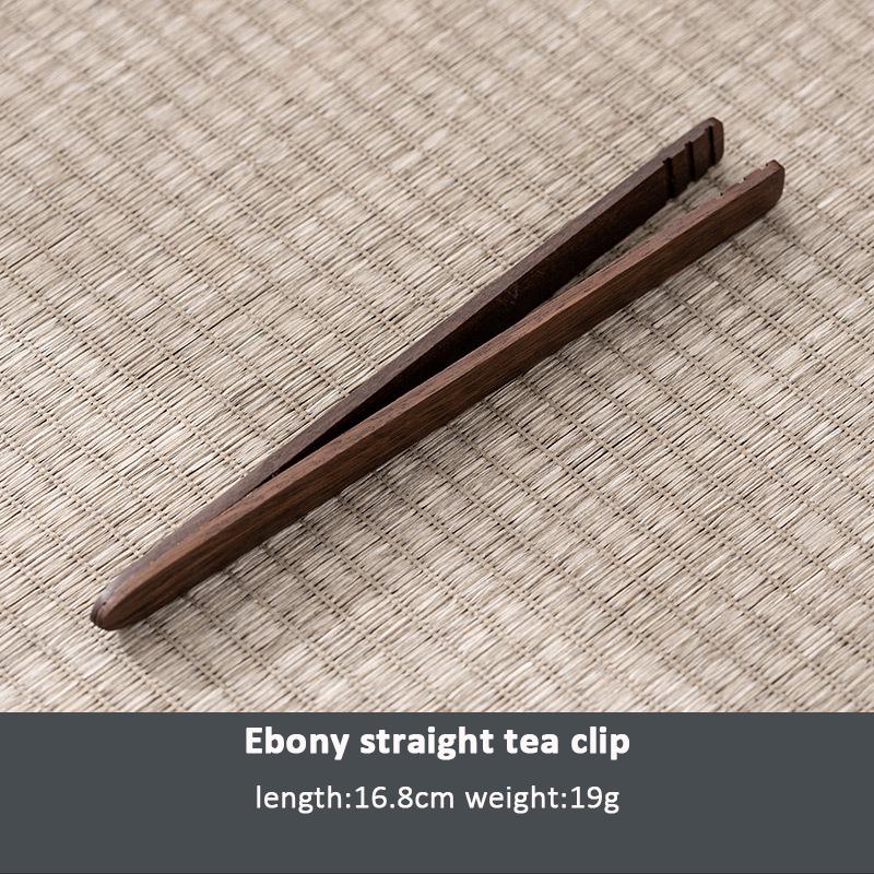 Chinese Ebony Solid Wood Tea Clip Pure Copper Tea Clip Vintage Cup Holder Tea Clip for Washing Cups Tea Ceremony Accessories