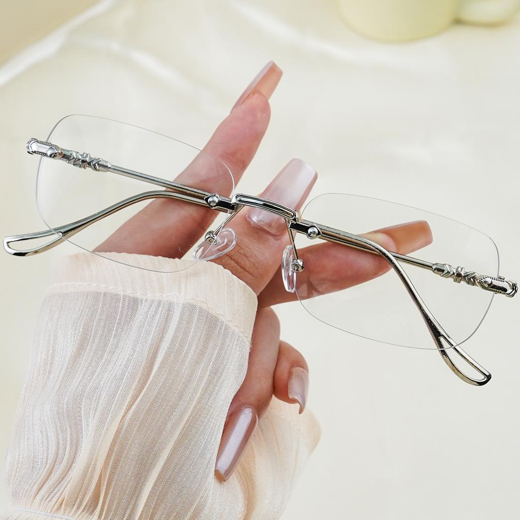 Elegante quadratische randlose modische photochrome Brille, geeignet für alle Gesichtsformen, perfekt zur Dekoration für Damen und Herren