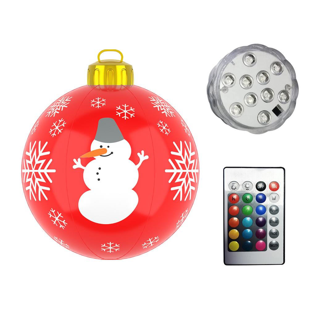

60cm Christmas Giant Inflatable Bauble Waterproof Inflatable Decorative Balls Multifunctional Outdoor Holiday Garden Yard Decor 60CM