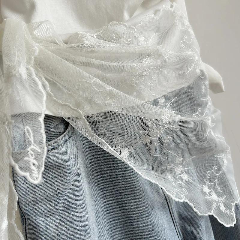 New Women's Lace Belt Triangle Scarf Hem Skirt Waist Seal Waist Versatile Silk Decorative Pants Fashion Trend