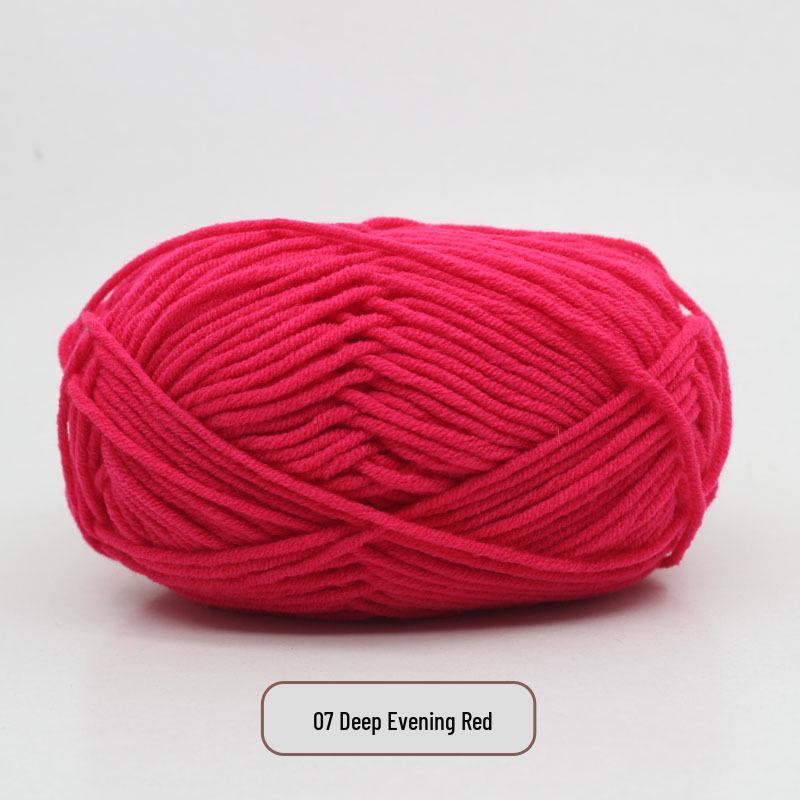 5-Strand Milk Cotton Yarn Scarf & Hand-Knitted Hat Yarn - Baby Soft, Medium Thickness, Free Shipping