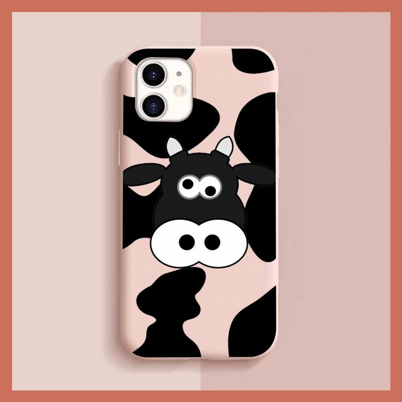 Cute Cartoon Milk Cow Phone Case for iphone 13 11 12 mini pro max 7 8 plus 6 6s x xs max xr shell