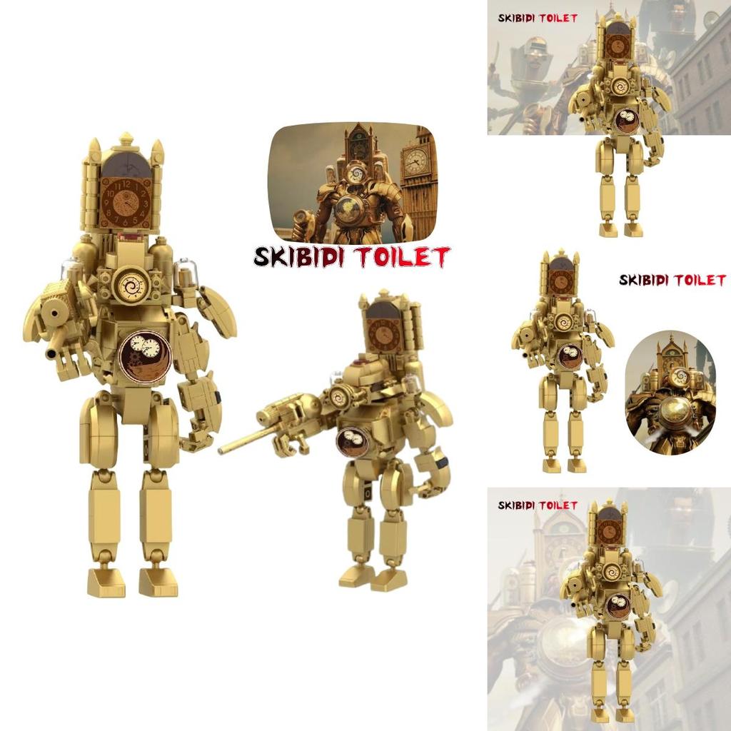 661 Golden Titan Time Man Toilet Man Building Blocks Compatible With Lego Mrs. Tv And Computer Man