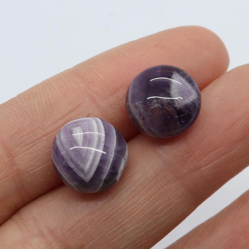 Natural Stone Green Aventurine & Amethyst Stud Earrings with Tiger Eye - Exclusive Jewelry Collection