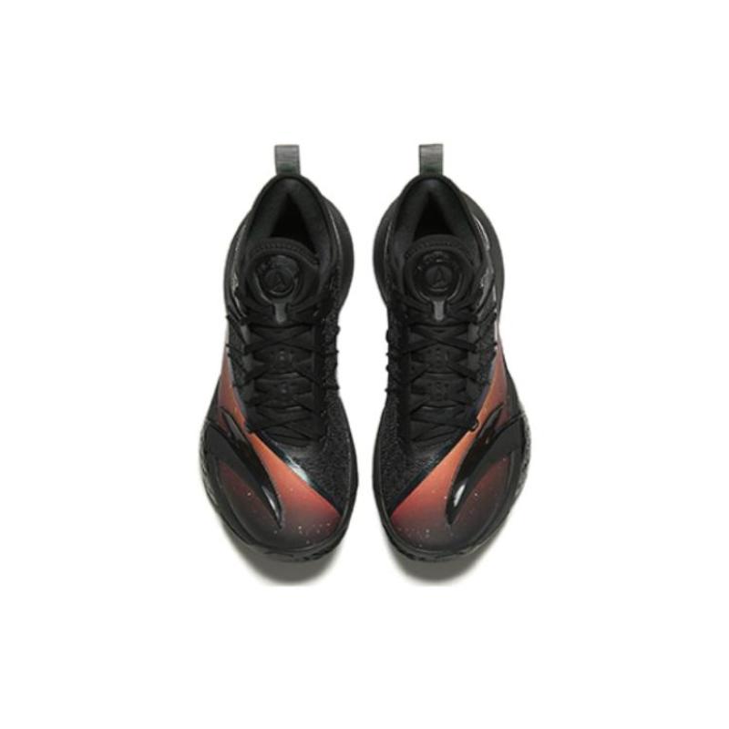 Anta Skyline 2 Slip Resistant Abrasion Resistant Low Top Basketball Shoes Men's Black Sneakers 112411107-5