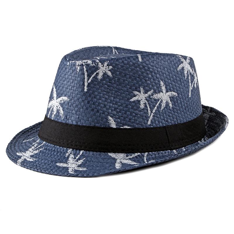 Parent-child Straw Hat Spring and Summer Outdoor Sunscreen Sunshade Jazz Hat Men's Travel Leisure Beach Top Hat Women