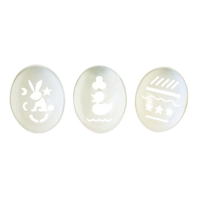 Kit de pochoirs pour œufs de Pâques - MEGACREA DIY - 3 pochoirs - Plastique - Motifs variés - 3 ans et plus