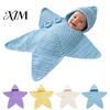 Neugeborenen Fotografie Requisite Seestern Baby Schlafsack, Gestrickter Wickel Schlafsack mit Kapuze, Säugling Wickeldecke für Gemütliche Sternförmige Tragbare Decke,