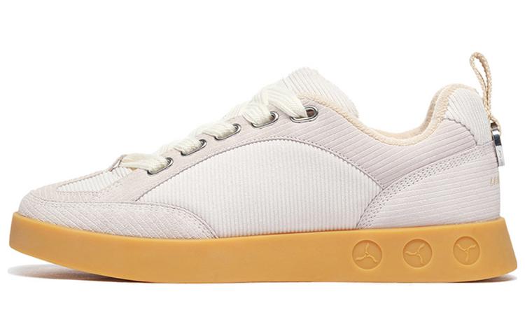 LI NING 1990 Wind Chimes Slip Resistant Abrasion Resistant Low top Skateboard Shoes Men s Ecru ALHS031-1 42